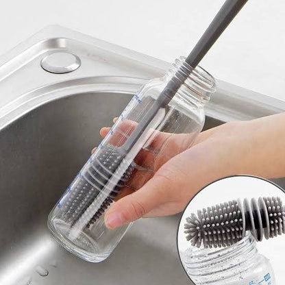 Silicon Glass Cleaning Brush Silicone Bottle Cleaning Brush with Long Handle