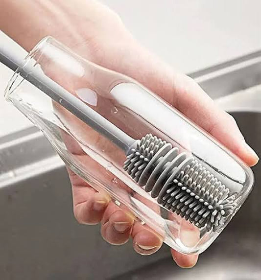 Silicon Glass Cleaning Brush Silicone Bottle Cleaning Brush with Long Handle