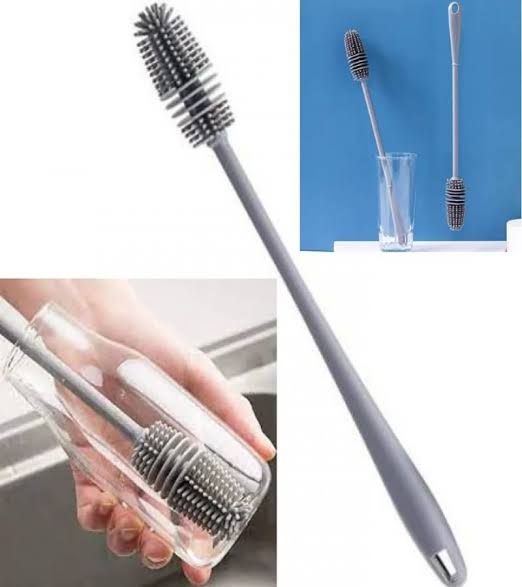 Silicon Glass Cleaning Brush Silicone Bottle Cleaning Brush with Long Handle