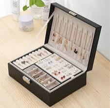 Two Layer Leather Jewellery Storage Box