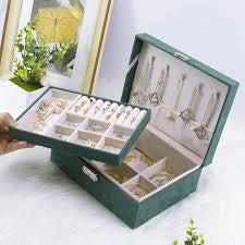 Two Layer Leather Jewellery Storage Box