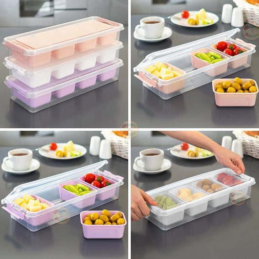Portion control box 4in1 plastic food