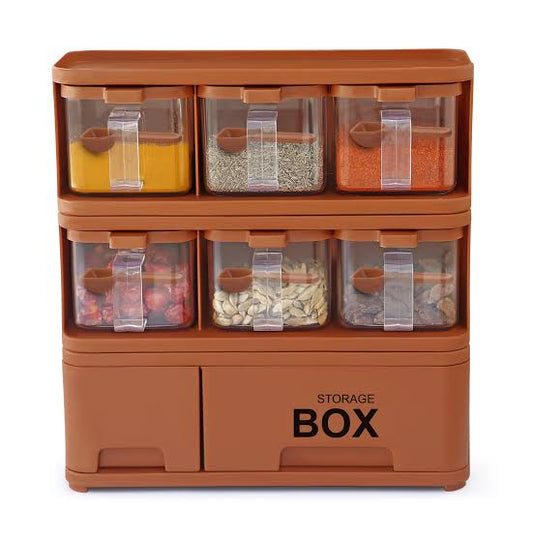 STORAGE BOX SPICE RACK 6X1