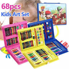 Kids Art Box, 68 Pcs Coloring Kit For Boys And Girl