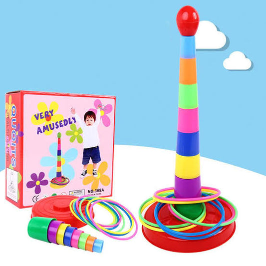 Ring tooses tower indoor game