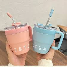 Korean Insulated Coffee Mug with Straw – Stylish & Leakproof | Baig Store Korean Insulated Coffee Mug with Straw – Stylish & Leakproof
