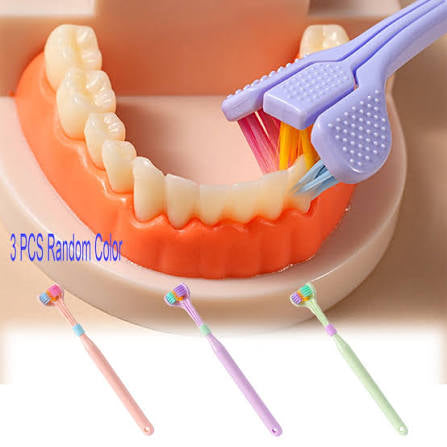 Three Sided Soft Tooth Toothbrush