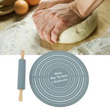 Silicone Dough Mat With Rolling Pin Set, Non-Slip Baking Mat