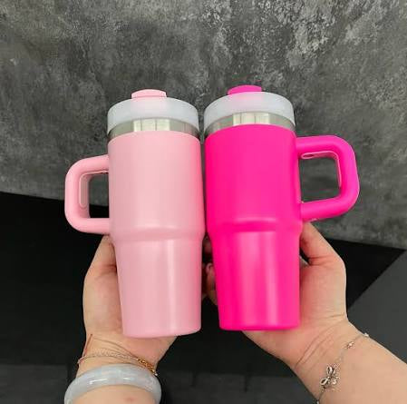 Cute Trendy Mini Tumbler With Handle, Stainless Steel Mini Quencher, Insulated Car Mug With Handle, Mini Portable Thermal Cup