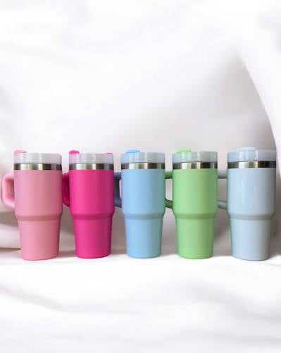 Cute Trendy Mini Tumbler With Handle, Stainless Steel Mini Quencher, Insulated Car Mug With Handle, Mini Portable Thermal Cup