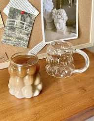 HEAT RESISTANT GLASS COFFEE MUG – CREATIVE MILK & BREAKFAST CUP - WITH HANDLE