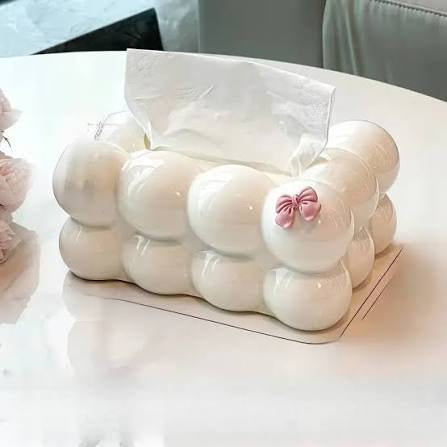 Bubble bow tissue box