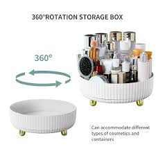 360 rotating luxury cosmetic partition organizer tray