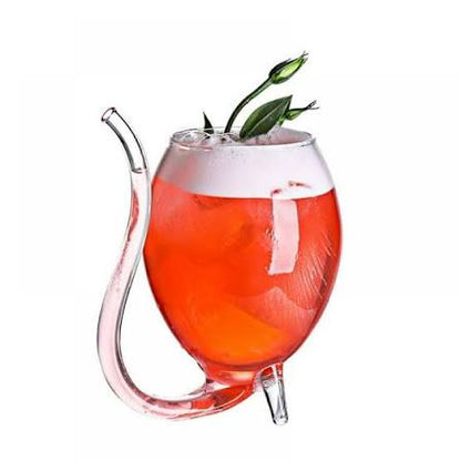 300ml Borosilicate Glass with Straw