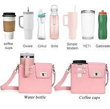 Stanley Cup PU Handbag Purse Carrier Bag PU Leather Travel Cup Holder Bag