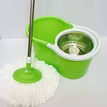 Stainless Steel 360 Spin Mop with Bucket,Automatic Rotary Floor Cleaning System