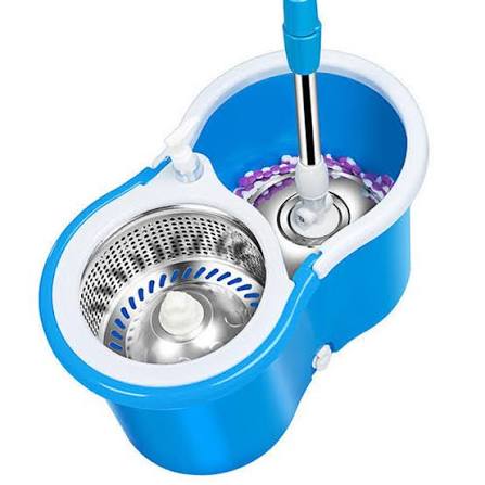 Stainless Steel 360 Spin Mop with Bucket,Automatic Rotary Floor Cleaning System
