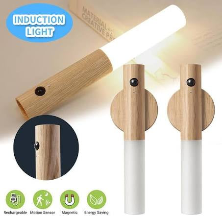 Ai Intelligent 2in1 Motion Induction Wooden Shade Self Adhesive Tube Light