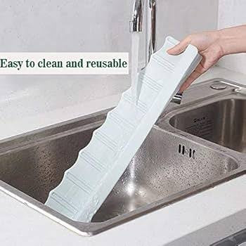 Silicone Sink Baffle Splash Guard Oil-Proof With Suction Cup Pool Water Baffle Plate Kitchen Supplies