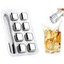 Reusable 8pcs Stainless Steel Ice Cube Set