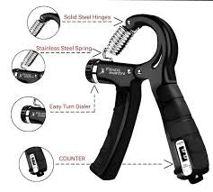 HAND GRIP WITH COUNTER Counter 10KG To 60KG Weight Adjustable Professional Counter Hand Gripper For Men & Women | Counter Hand Grip|Finger Exerciser|Power