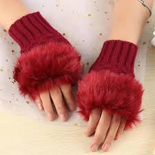 Winter Gloves | Soft Cotton Winter Fingerless | knitting Warmer Wrist Hand Gloves Mittens half hand