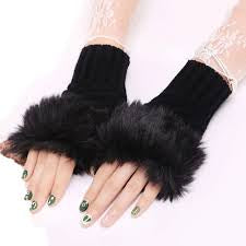 Winter Gloves | Soft Cotton Winter Fingerless | knitting Warmer Wrist Hand Gloves Mittens half hand