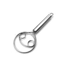 Simple Practical Dough Whisk Stainless Steel Handmade Mixer Double Coil Eggs Beater Mixer Tool Kitchen Baking Accessories