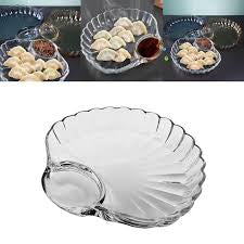 Shell DishTransparent Dumpling Plate Snack Shell Spitting Dish 1PC