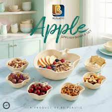 7 pcs apple bowl set