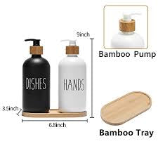 3pcs set 500ml matte black and white soap dispensers dish hand soap