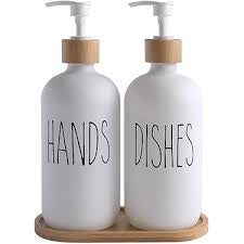 3pcs set 500ml matte black and white soap dispensers dish hand soap
