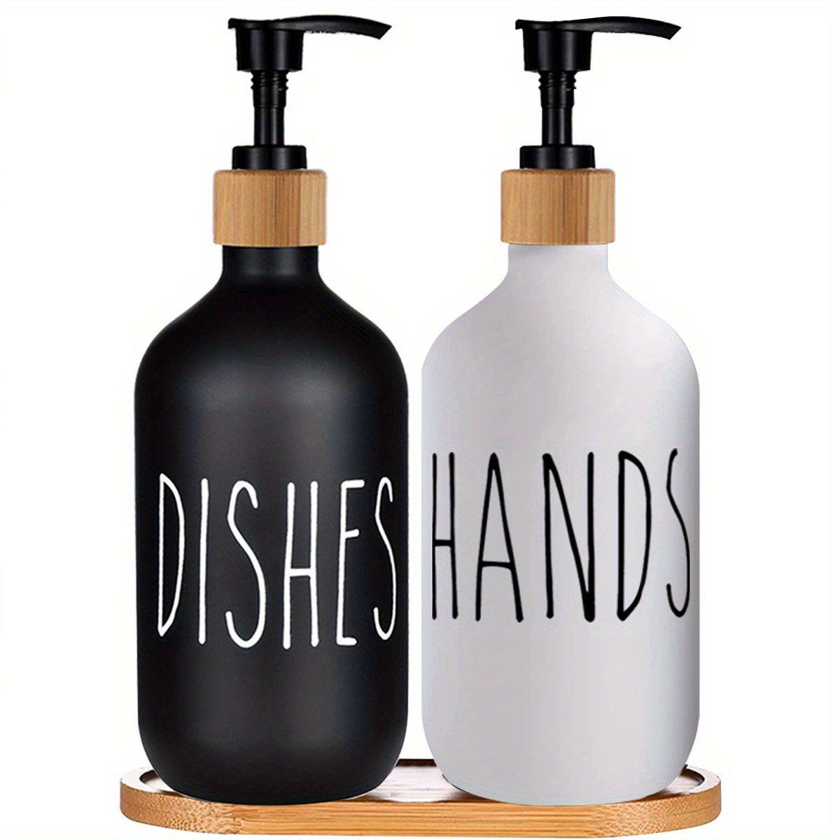 3pcs set 500ml matte black and white soap dispensers dish hand soap