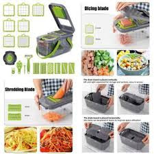 22 in 1 vegetable cutter with storage basket