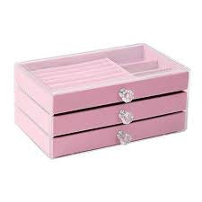 New Acrylic Jewellery Organizer Box vavlet