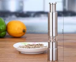 Techmanistan Stainless Steel Salt and Pepper Mill Grinder (1 Piece), Stainless Steel Manual Salt Grinder, Pepper Grinder, Spice Mill, Salt Mill,