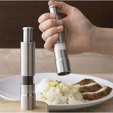Techmanistan Stainless Steel Salt and Pepper Mill Grinder (1 Piece), Stainless Steel Manual Salt Grinder, Pepper Grinder, Spice Mill, Salt Mill,