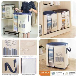 Large Storage Bags, Pack Clothes Storage Bins Foldable Closet Organizers Storage Containers with Reinforced Handle for Clothing