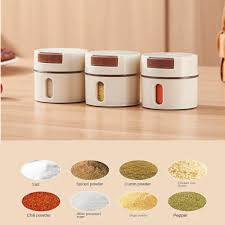 Wall Mounted Magnetic Seasoning Box 6pcs Set