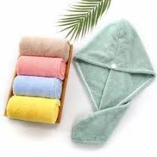 Twist Hair Drying Towel – Quick-Dry Microfiber Bath Wrap Cap for Girls | Soft Twist Turban Hair Towel with Button | Lightweight, Absorbent