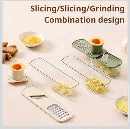 Premium 3-in-1 Garlic & Ginger Peeler, Slicer & Storage Box