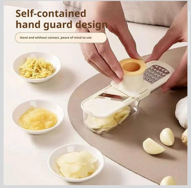 Premium 3-in-1 Garlic & Ginger Peeler, Slicer & Storage Box
