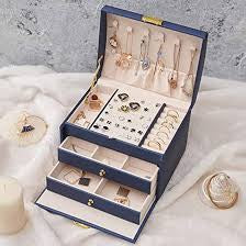 3 LAYERS LEATHER JEWELRY ORGANIZER