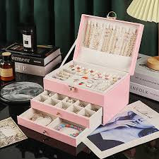 3 LAYERS LEATHER JEWELRY ORGANIZER