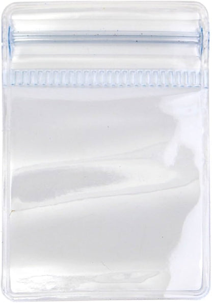 100 Pcs Clear PVC Ziplock Bag Mini Small Thicken Heavy Duty Plastic Reclosable Sealing Transparent Bags Jewellery Arts Crafts Packing Pouches Bags (64cm)