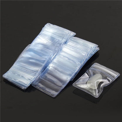100 Pcs Clear PVC Ziplock Bag Mini Small Thicken Heavy Duty Plastic Reclosable Sealing Transparent Bags Jewellery Arts Crafts Packing Pouches Bags (64cm)