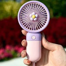 Portable Mini Small Hand Held Fan Soft Silicone Mini USB Rechargeable Portable Pocket Fan for Outdoor,Handheld Fan, Commute, Office, Travel