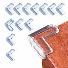 4 PIECE ANTI SLIP RUBBER TABLE CORNER PROTECTOR – BABY SAFETY EDGE GUARD FOR FURNITURE, TABLE & BED CORNERS
