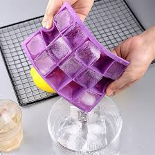 15 grid silicon ice cube mold with lid