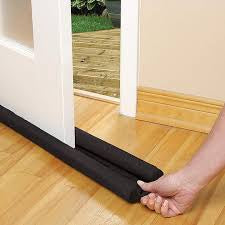 Bottom Door Draft Stopper 38 inches - Grey Adjustable Insulation Sound Proof Door Draft Blocker for Noise Light Smell Stopper